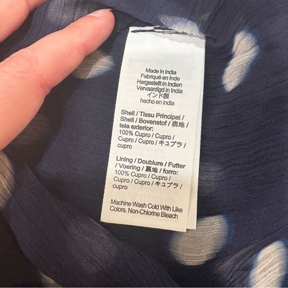 NWT J. Crew Dark Evening Ombre Crinkle Chiffon Smocked Top Size XS - Picture 7 of 12